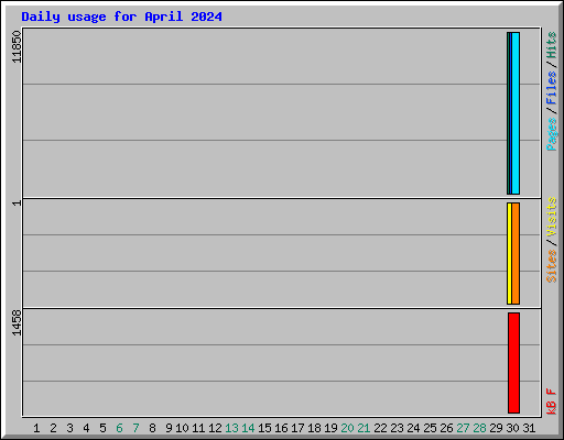 Daily usage for April 2024