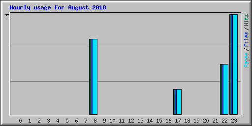 Hourly usage for August 2018
