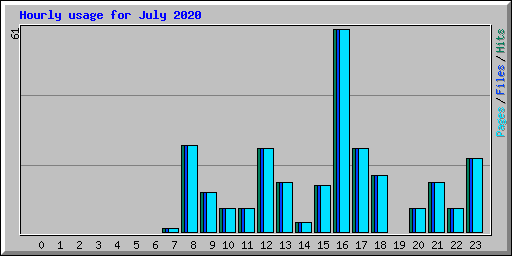 Hourly usage for July 2020