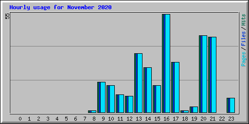 Hourly usage for November 2020