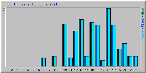 Hourly usage for June 2021