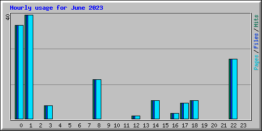 Hourly usage for June 2023