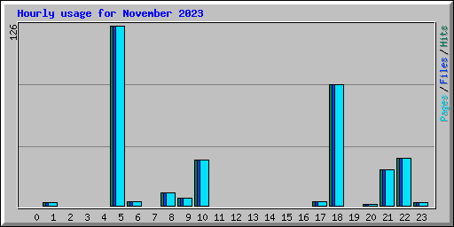 Hourly usage for November 2023