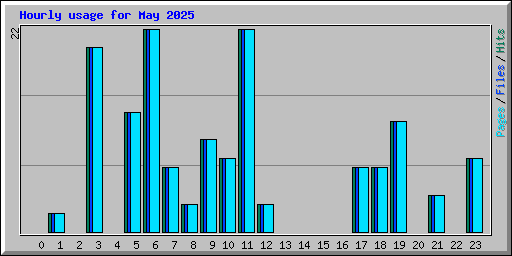 Hourly usage for May 2025