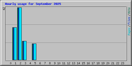 Hourly usage for September 2025