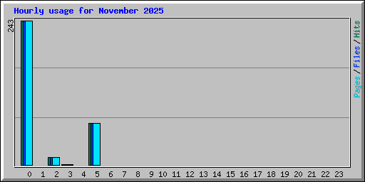 Hourly usage for November 2025