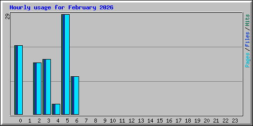 Hourly usage for February 2026