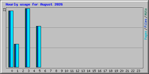 Hourly usage for August 2026